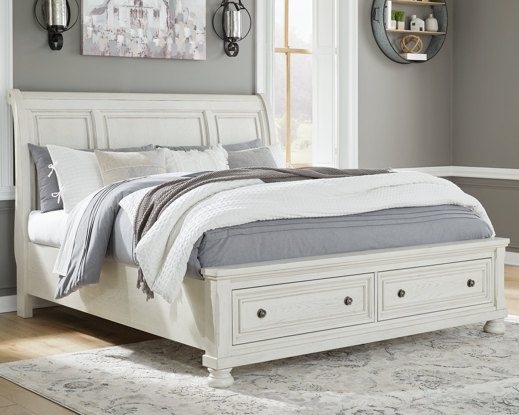 Robbinsdale Sleigh Bed With Storage – Akins Furniture
