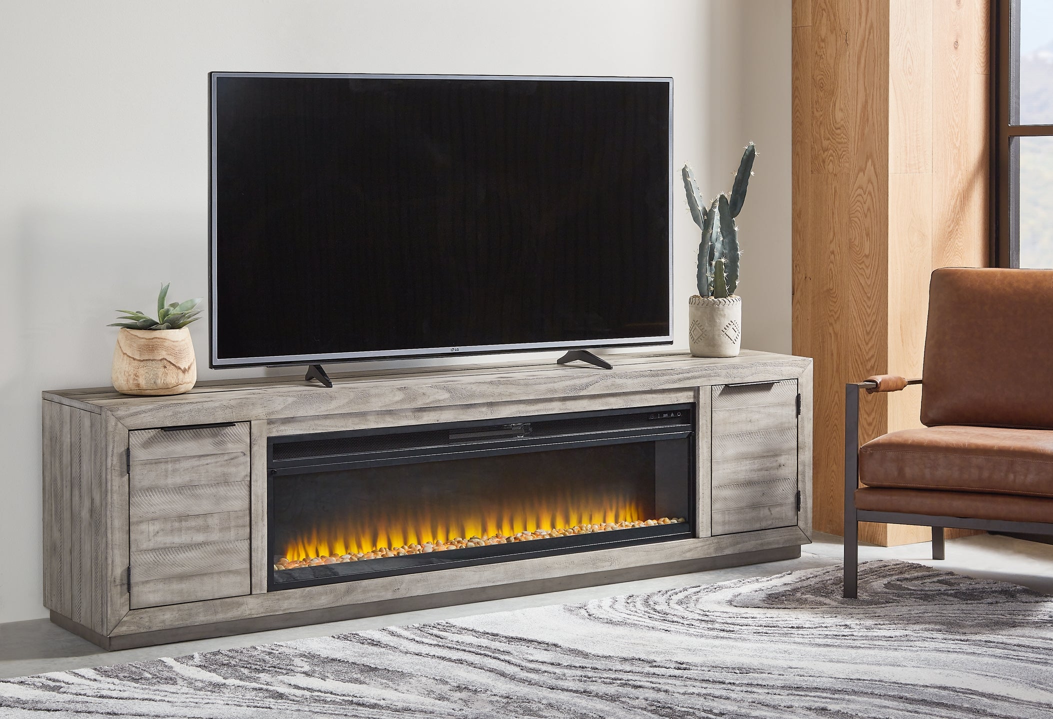 テレビ imfc17 duraflame® Modern Farmhouse Electric Infrared Fireplace TV Stand