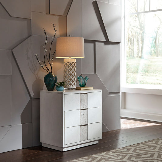 Mirage - 3 Drawer Night Stand w - Charging Station