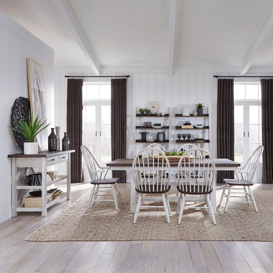 7 Piece Trestle Table Set