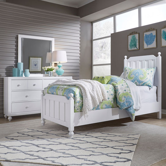 Twin Panel Bed, Dresser & Mirror