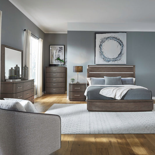 King California Panel Bed, Dresser & Mirror, Chest, Night Stand