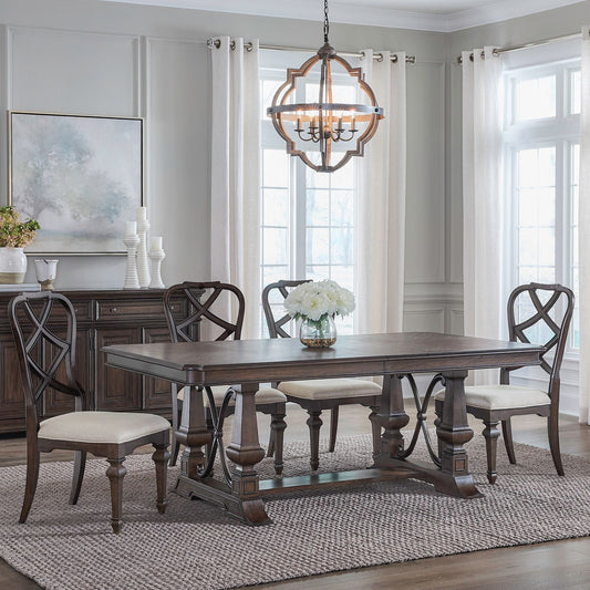 5 Piece Trestle Table Set