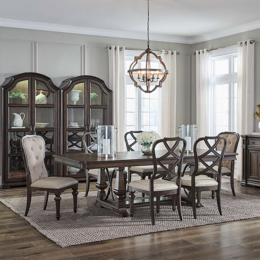 Alt 7 Piece Trestle Table Set