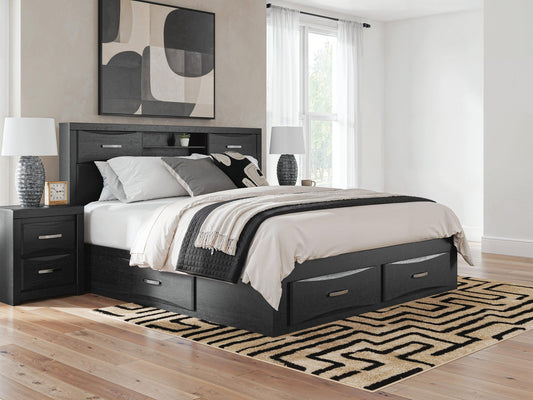 Stabotta King Bookcase Bed with Storage