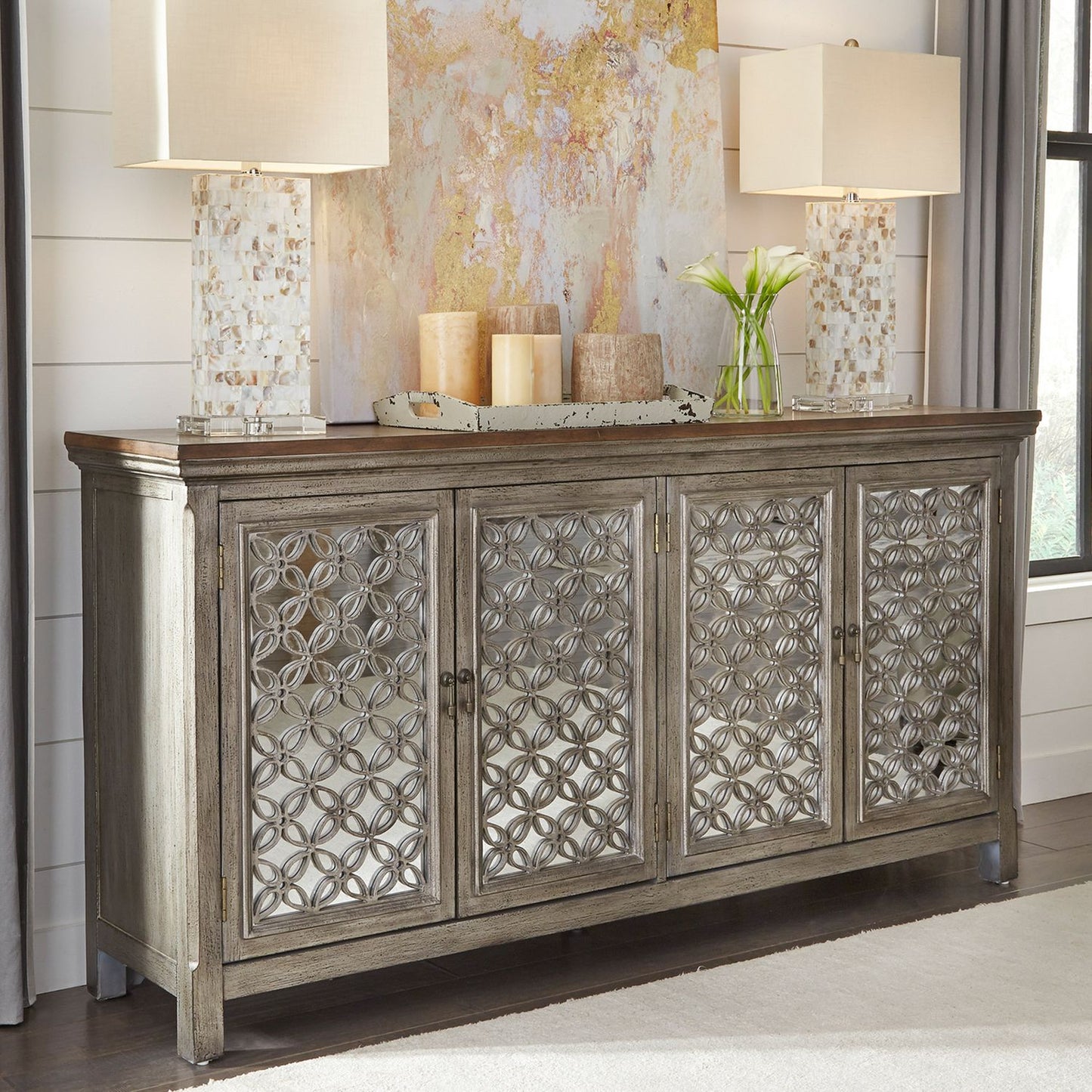 4 Door Accent Cabinet