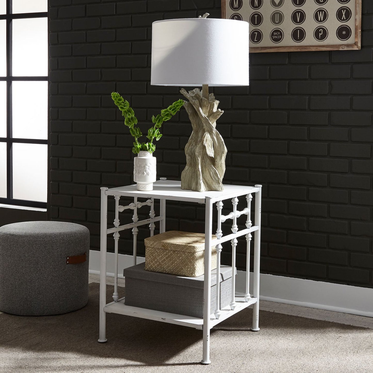 Open Night Stand - Antique White