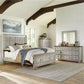 King Opt Panel Bed, Dresser & Mirror, Chest