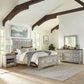 King Opt Panel Bed, Dresser & Mirror, Night Stand