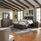King Bookcase Bed, Dresser & Mirror, Night Stand