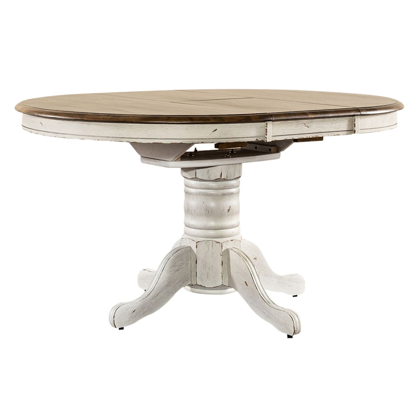 5 Piece Pedestal Table Set- White