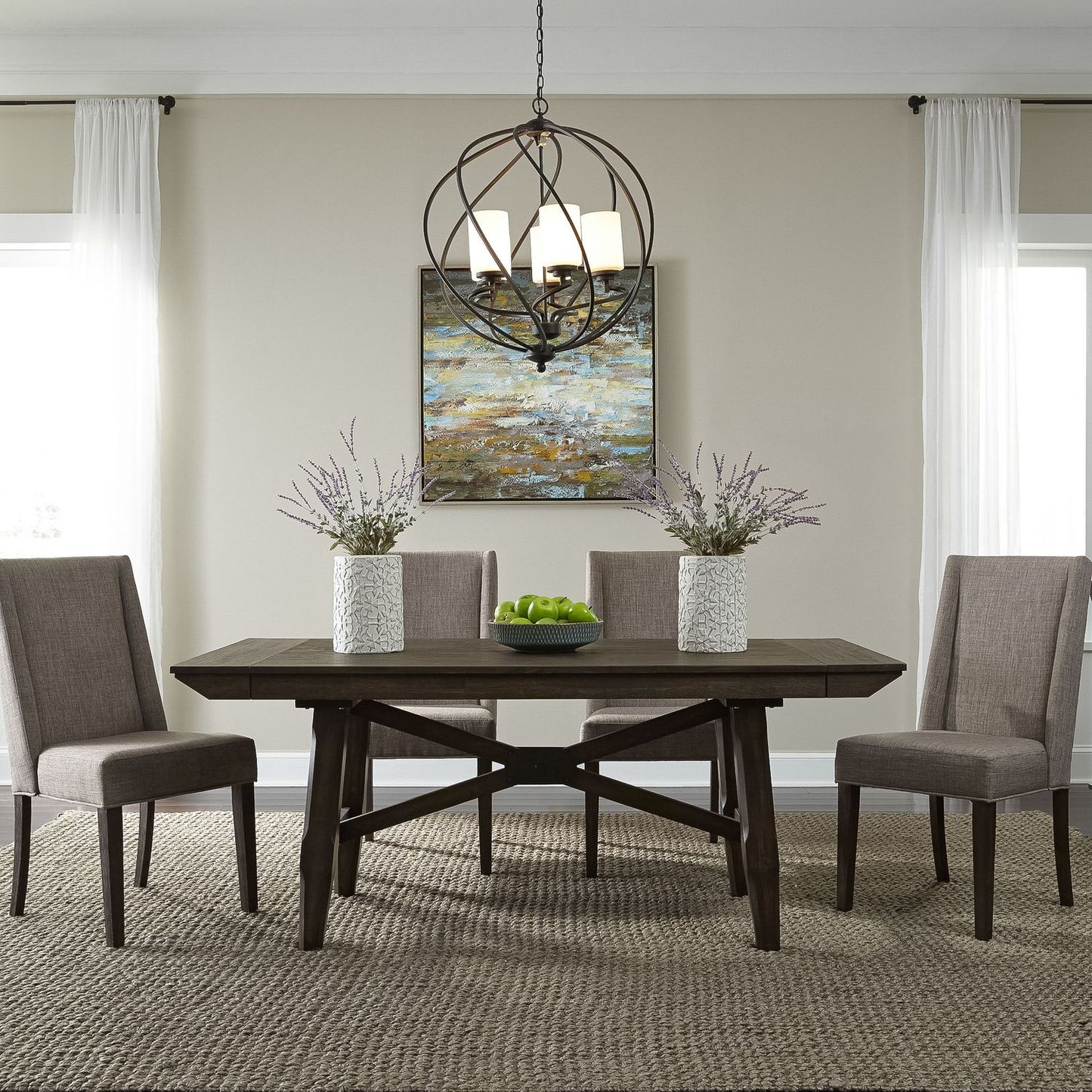 Opt 5 Piece Trestle Table Set