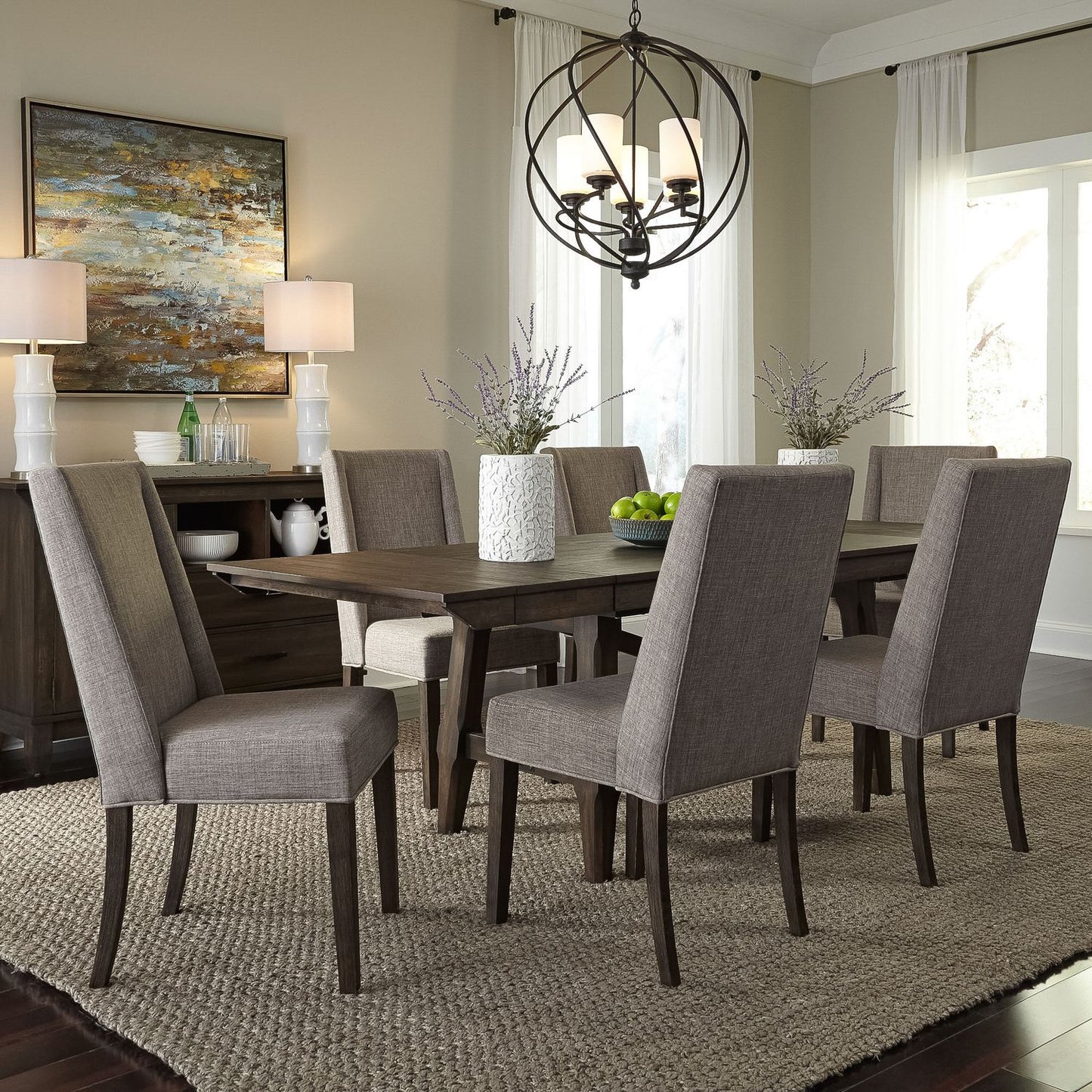 Opt 7 Piece Trestle Table Set