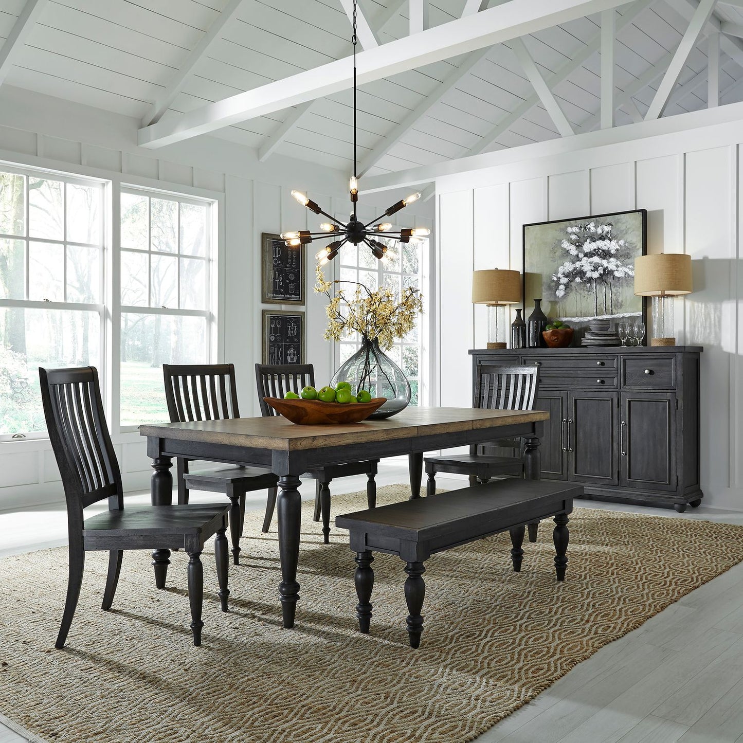 6 Piece Rectangular Table Set
