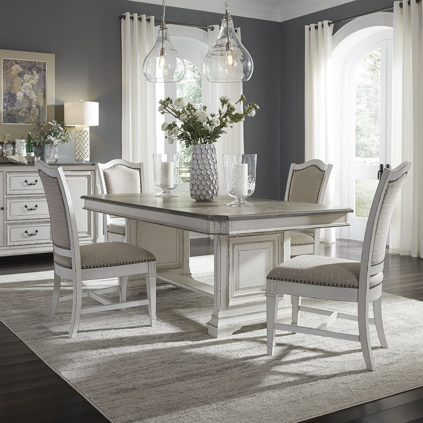 5 Piece Trestle Table Set