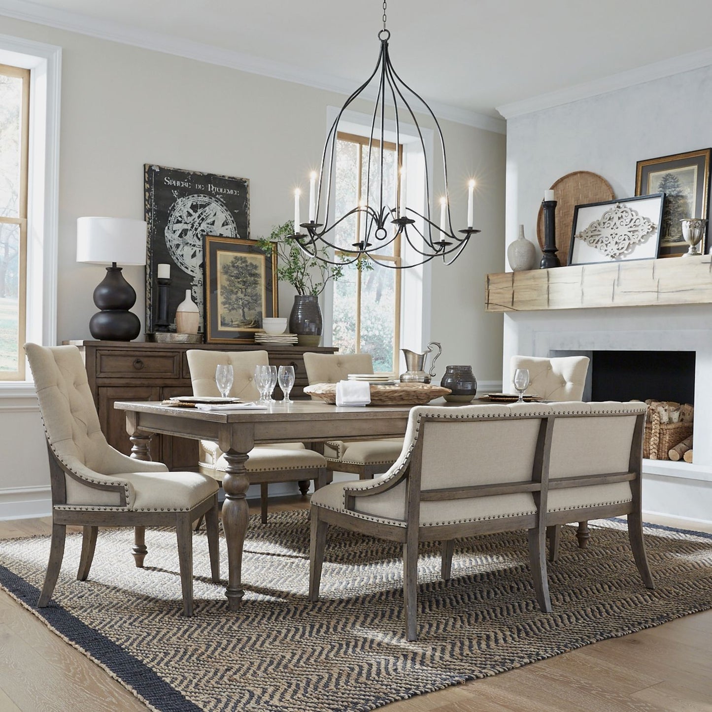 6 Piece Leg Table Set