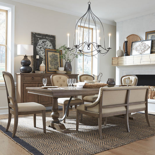 Optional 6 Piece Trestle Table Set