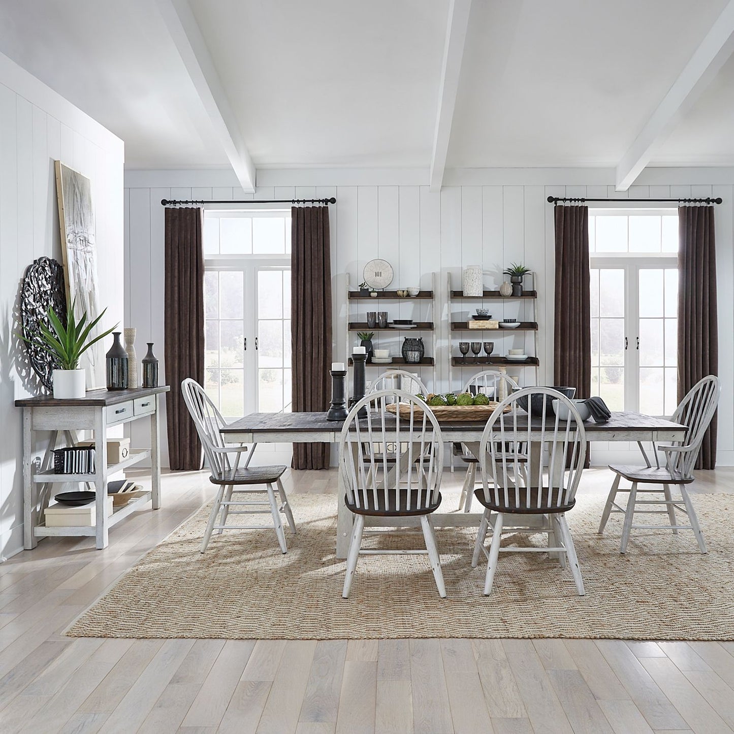 Optional 7 Piece Trestle Table Set