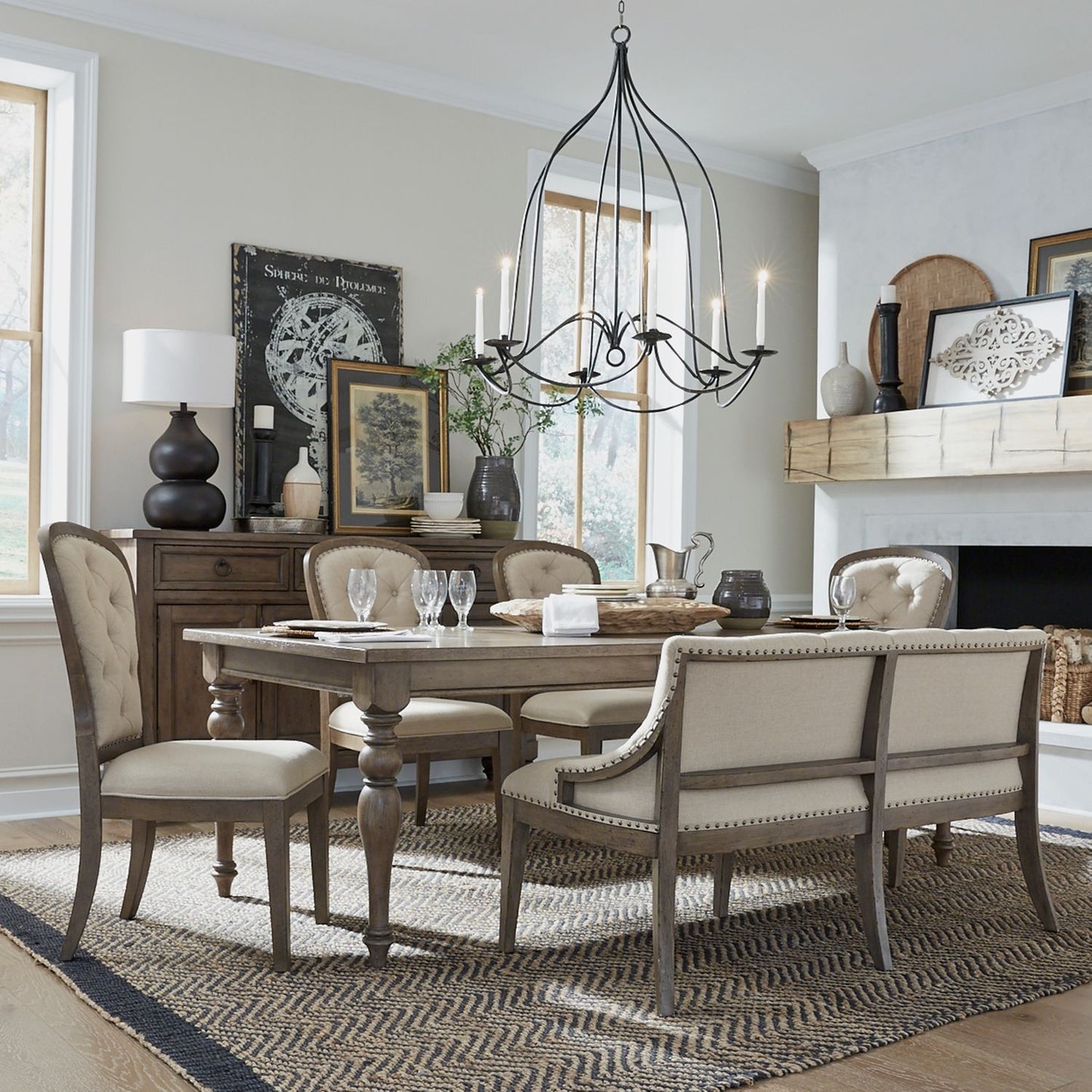 Optional 6 Piece Leg Table Set