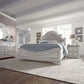 King California Upholstered Bed, Dresser & Mirror, Night Stand
