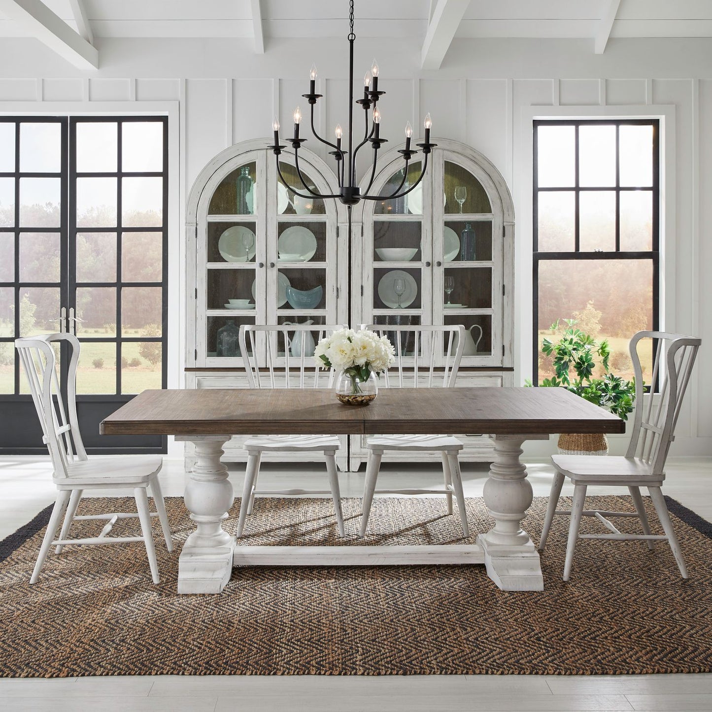 5 Piece Trestle Table Set