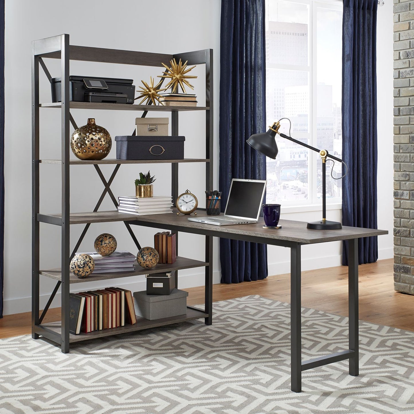 Desk and Bookcase Set