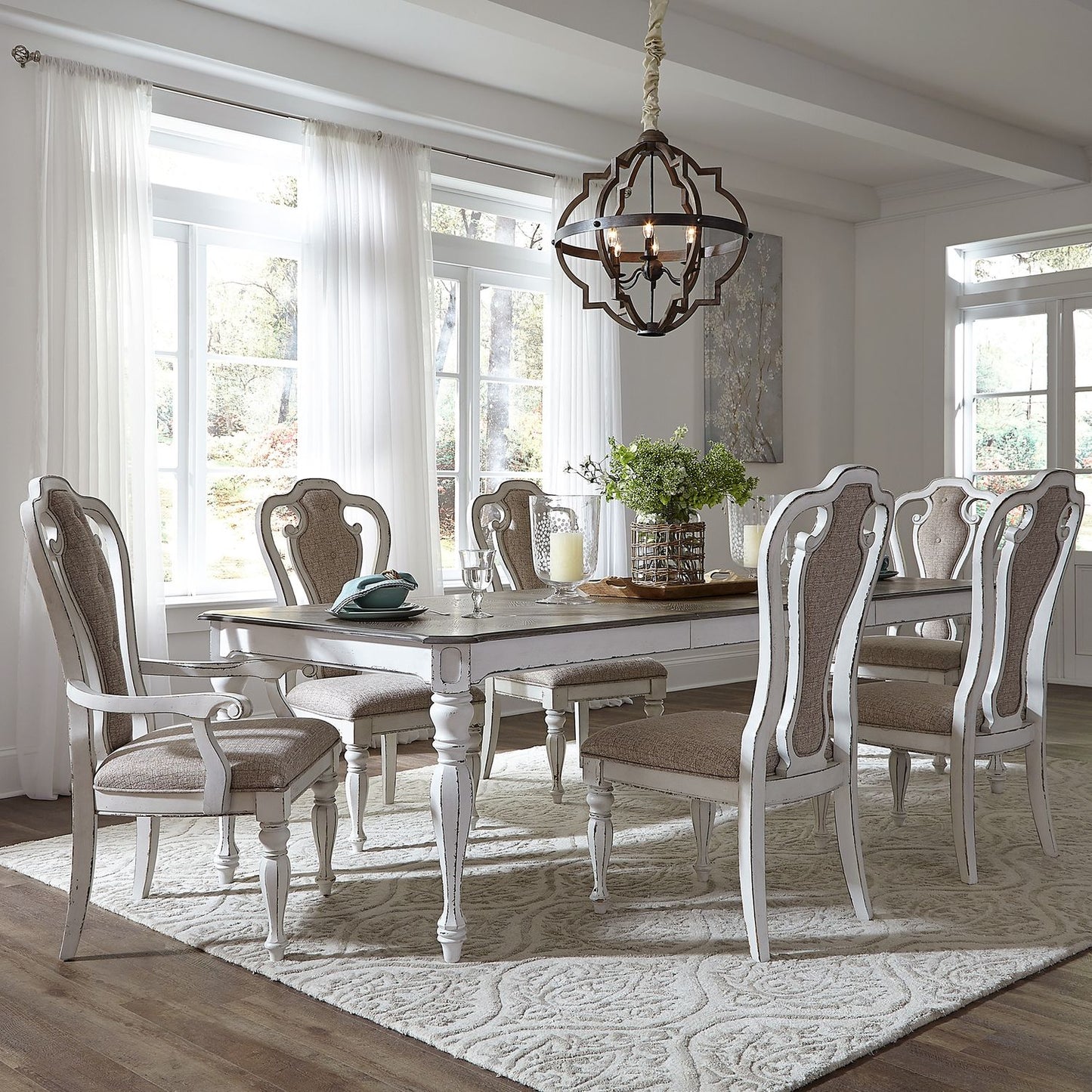 7 Piece Leg Table Set
