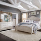 King Poster Bed, Dresser & Mirror, Chest