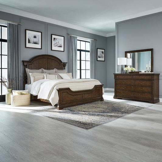 Queen Poster Bed, Dresser & Mirror