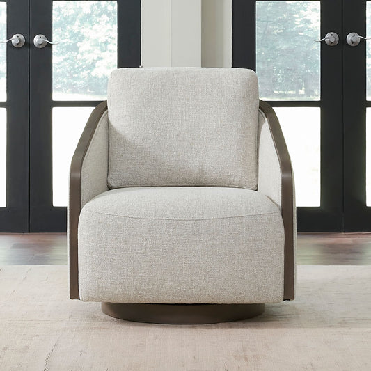 Uph Swivel Accent Chair - Dark Brown