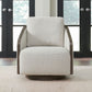 Uph Swivel Accent Chair - Dark Brown