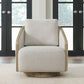 Uph Swivel Accent Chair - Light Brown