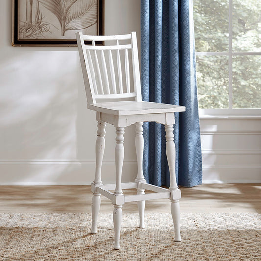 Spindle Back Swivel Bar Stool