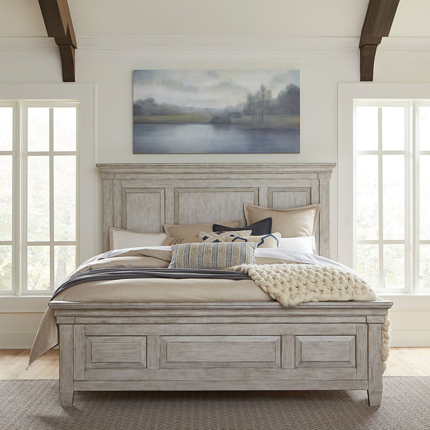 King California Panel Bed, Dresser & Mirror, Chest, Night Stand
