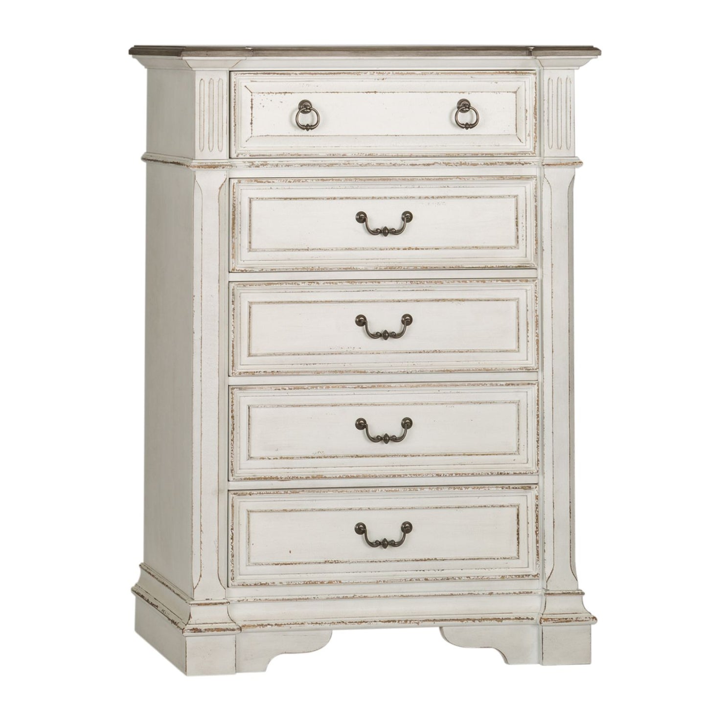 King Panel Bed, Dresser & Mirror, Chest, Night Stand