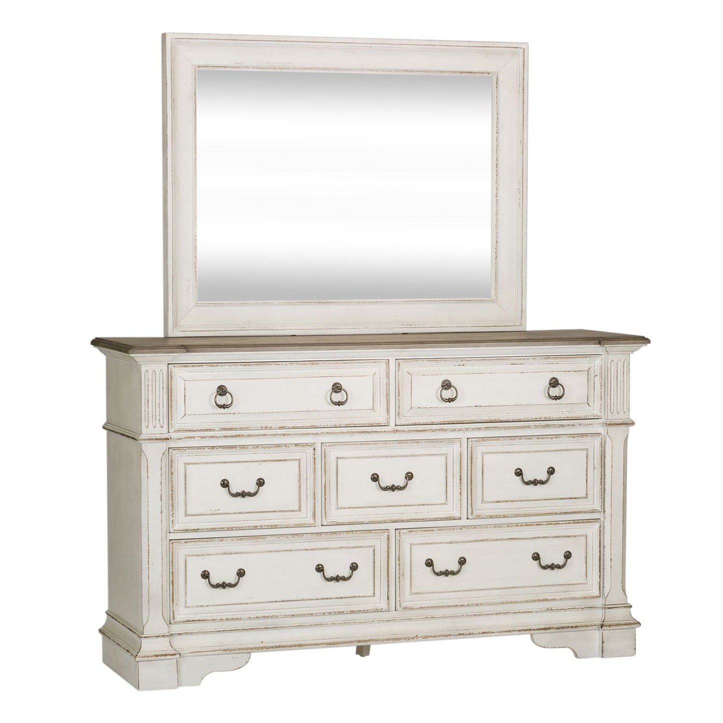Queen Uph Sleigh Bed, Dresser & Mirror, Night Stand