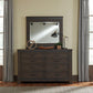 Queen Bookcase Bed, Dresser & Mirror, Night Stand