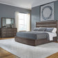 King California Panel Bed, Dresser & Mirror