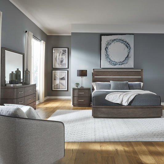 Queen Panel Bed, Dresser & Mirror, Night Stand