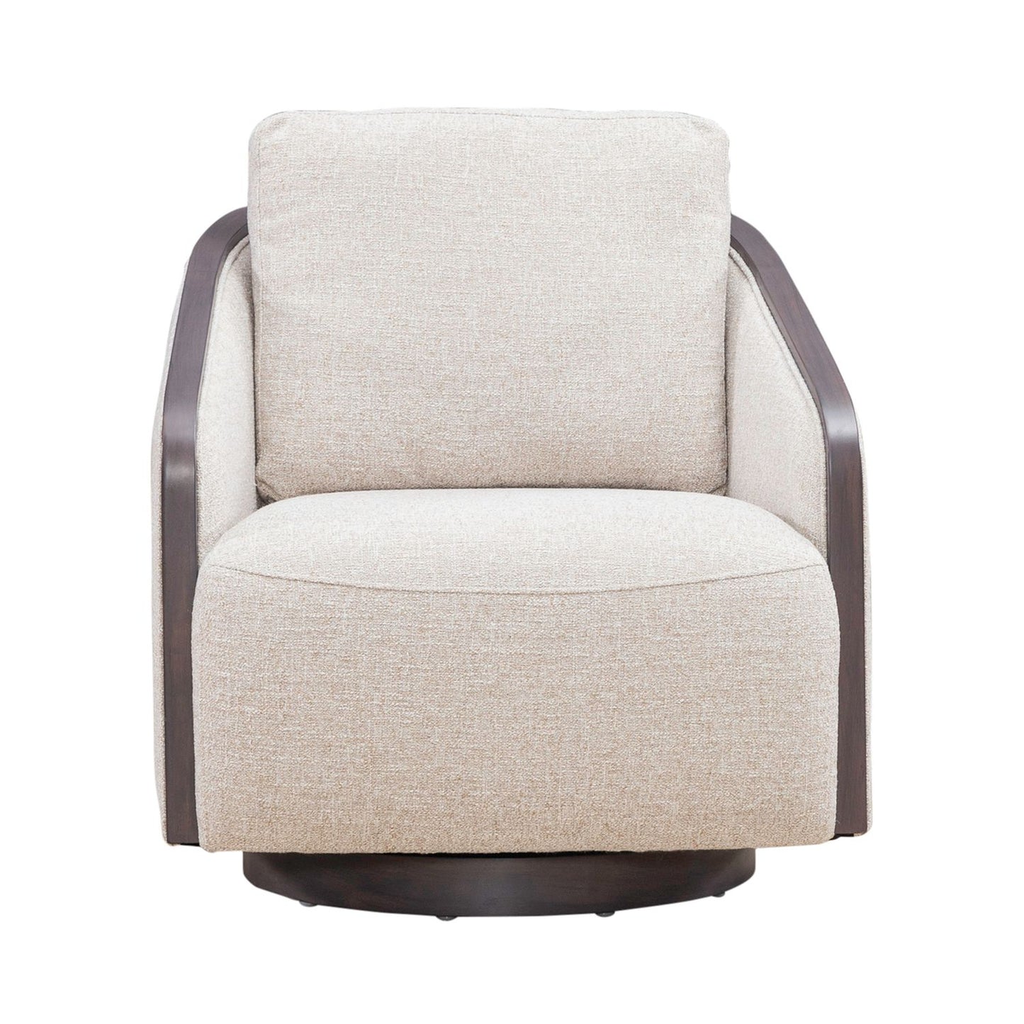 Uph Swivel Accent Chair - Dark Brown