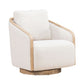 Uph Swivel Accent Chair - Light Brown