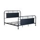 King Metal Bed- Navy