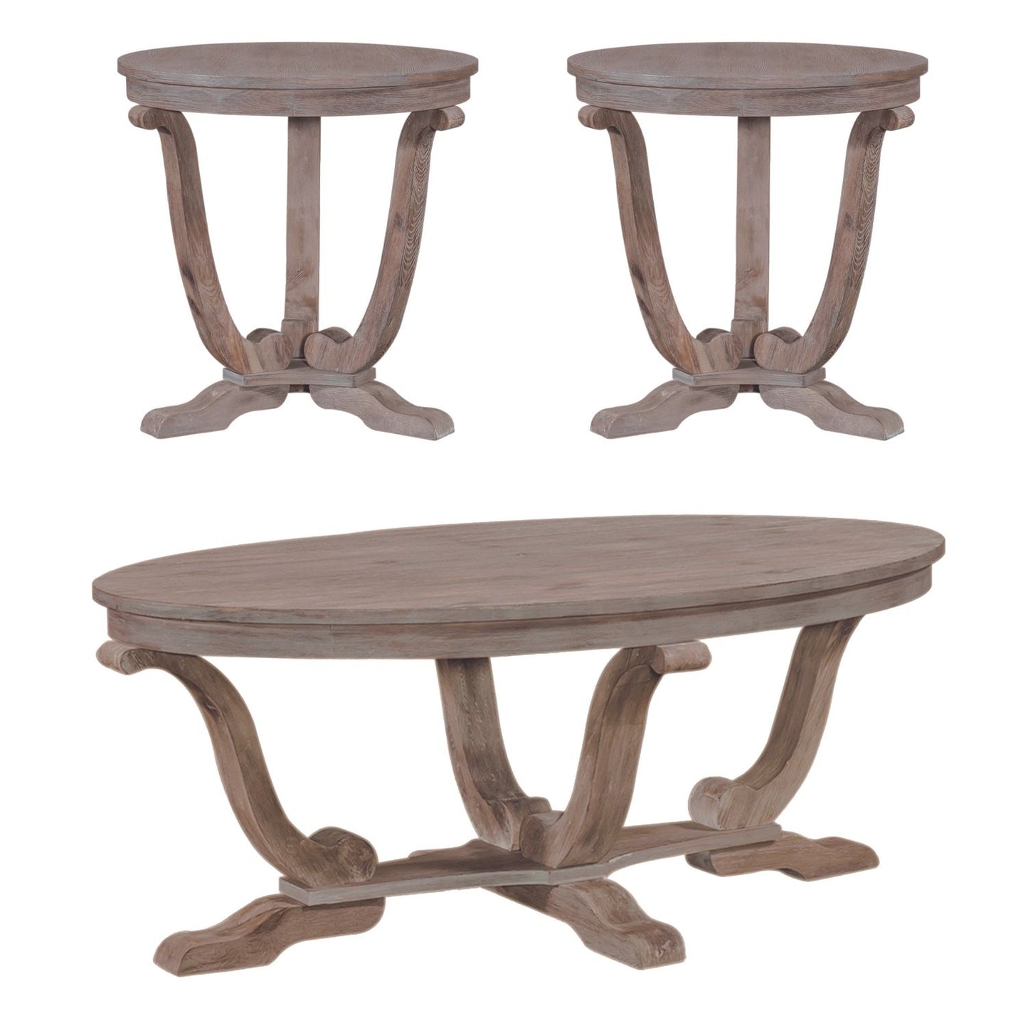 3 Piece Set (1-Cocktail 2-End Tables)