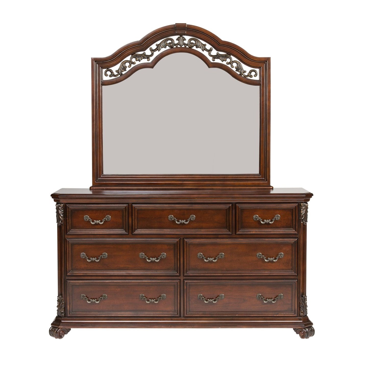 Queen Poster Bed, Dresser & Mirror, Chest
