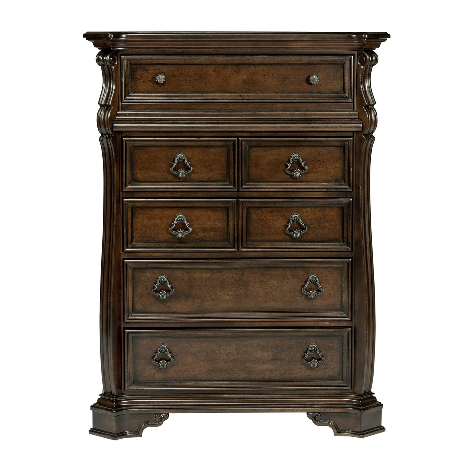 Queen Sleigh Bed, Dresser & Mirror, Chest, Night Stand