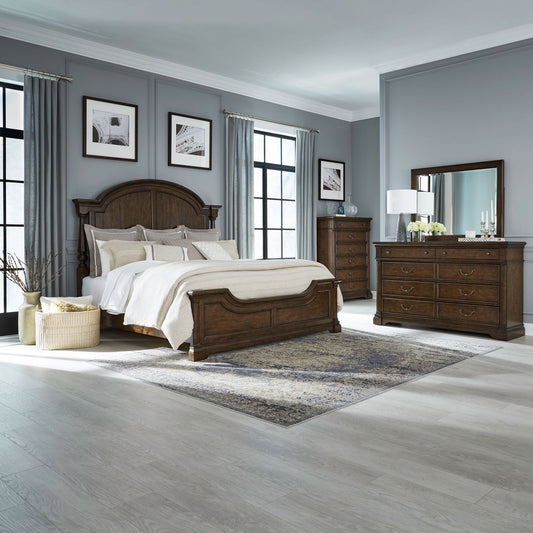 Queen Poster Bed, Dresser & Mirror, Chest