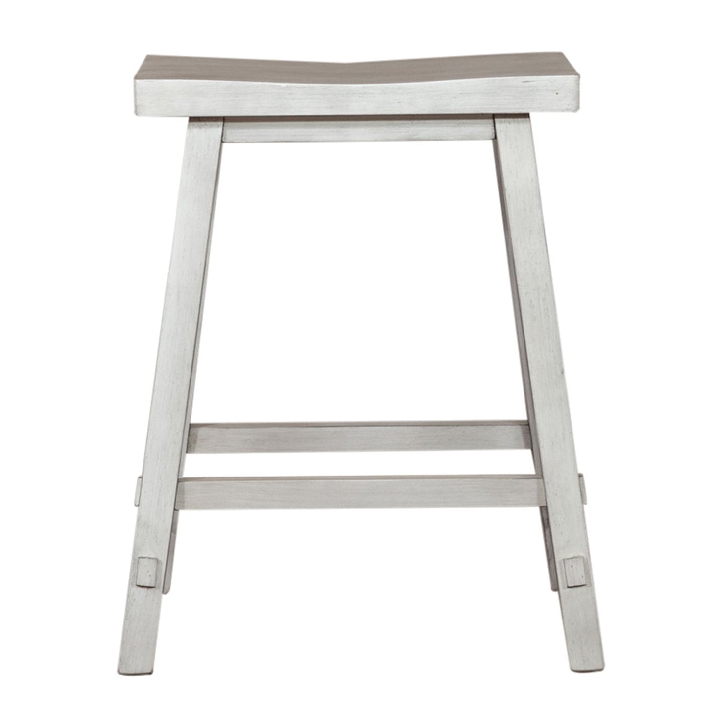 24 Inch Sawhorse Counter Stool - White