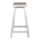 24 Inch Sawhorse Counter Stool - White