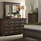 King Two Sided Storage Bed, Dresser & Mirror