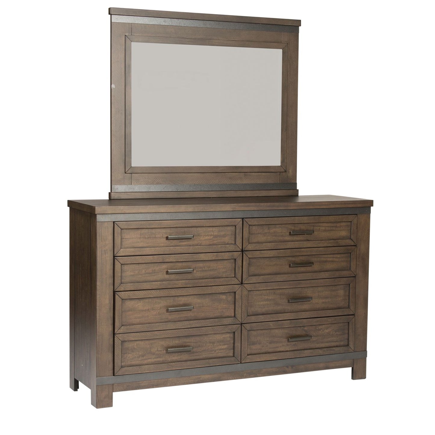 King Panel Bed, Dresser & Mirror